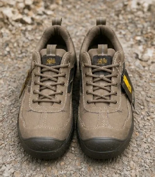 Taupe GUYISA safety shoes viewed from above
